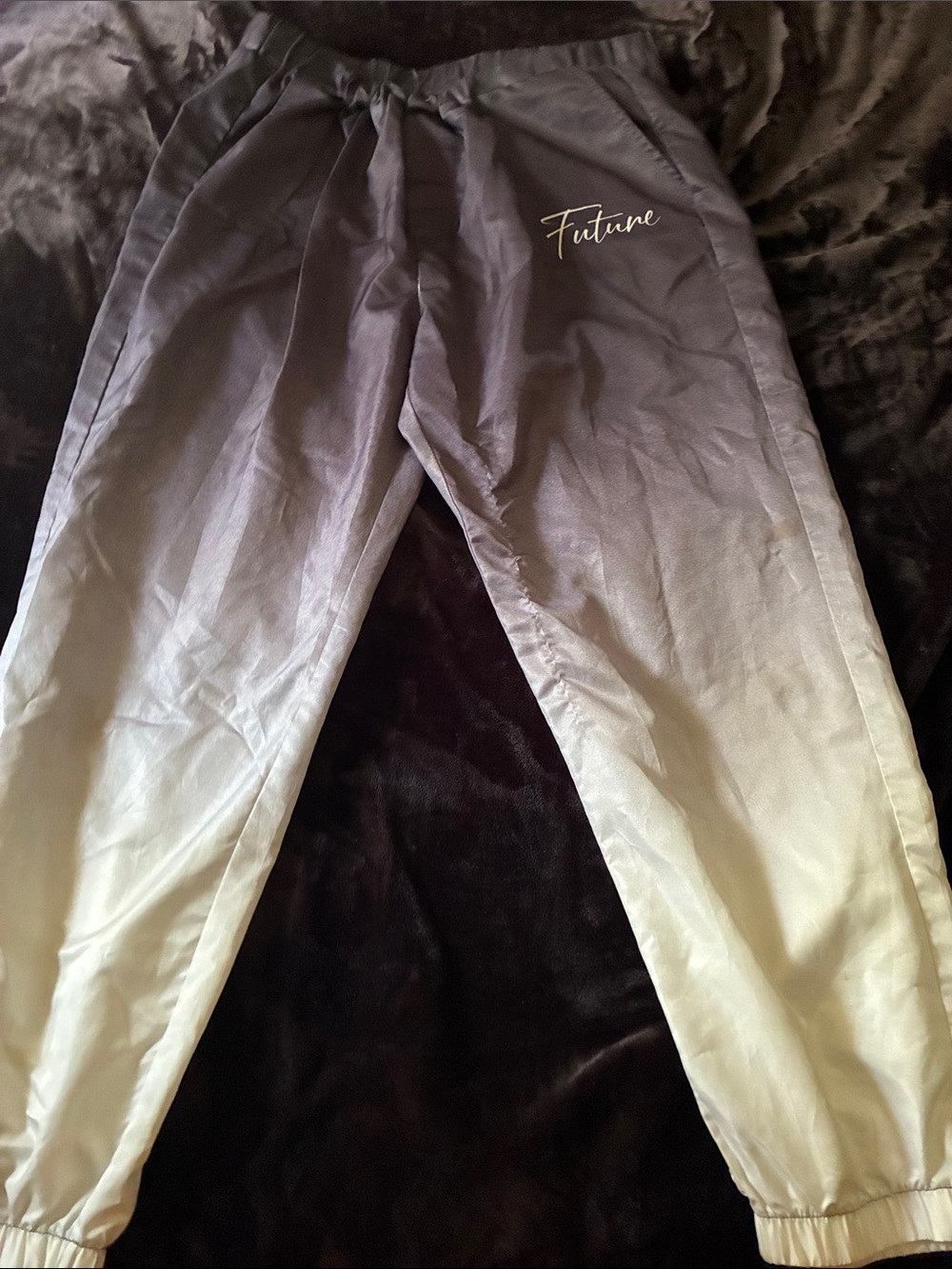 SHEIN Black to Cream Ombre Men's Jogger Pants
